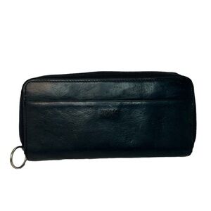 Roots Black Faux Leather Wallet